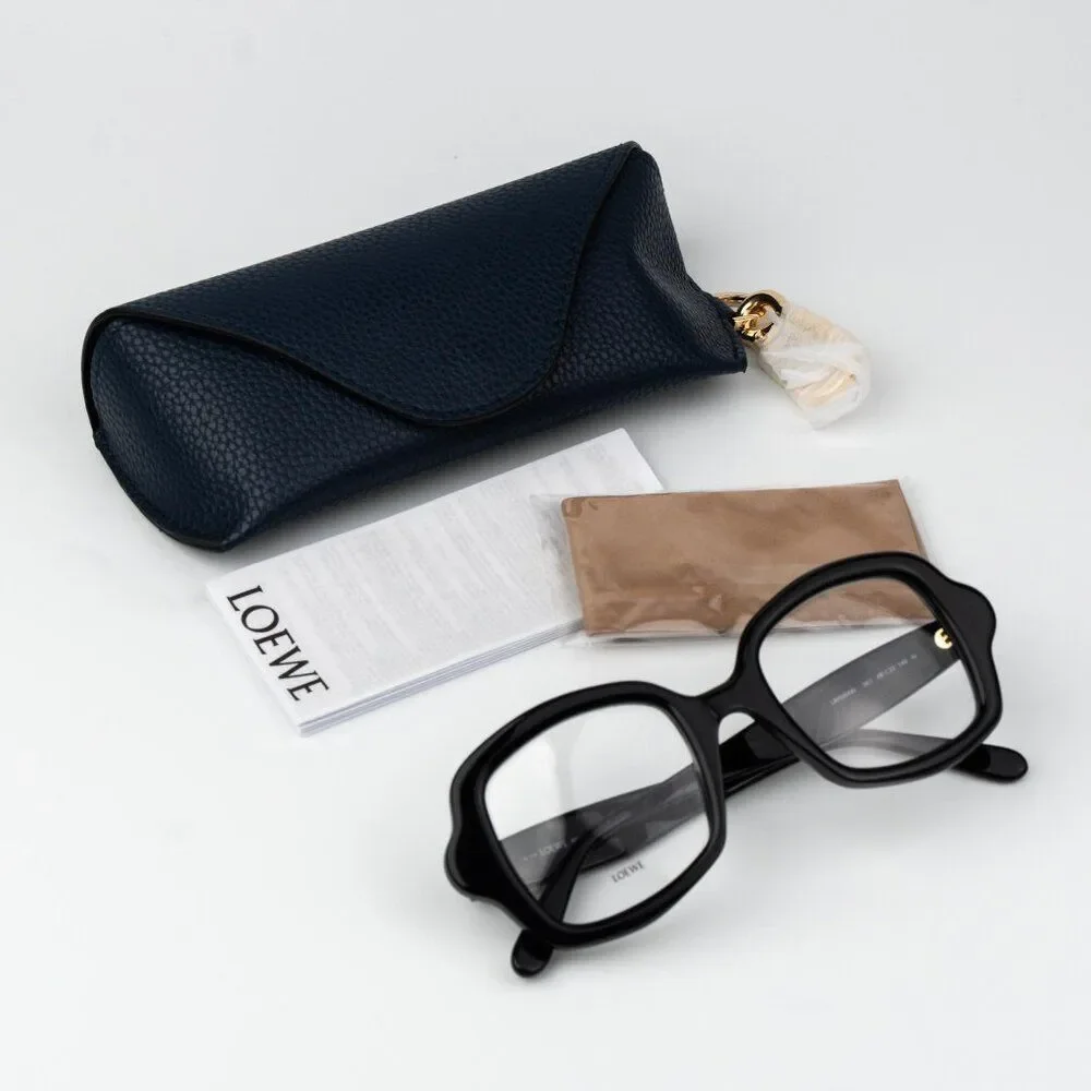 Loewe CURVY Women Eyeglasses Black Square LW50066I 001 BRAND NEW